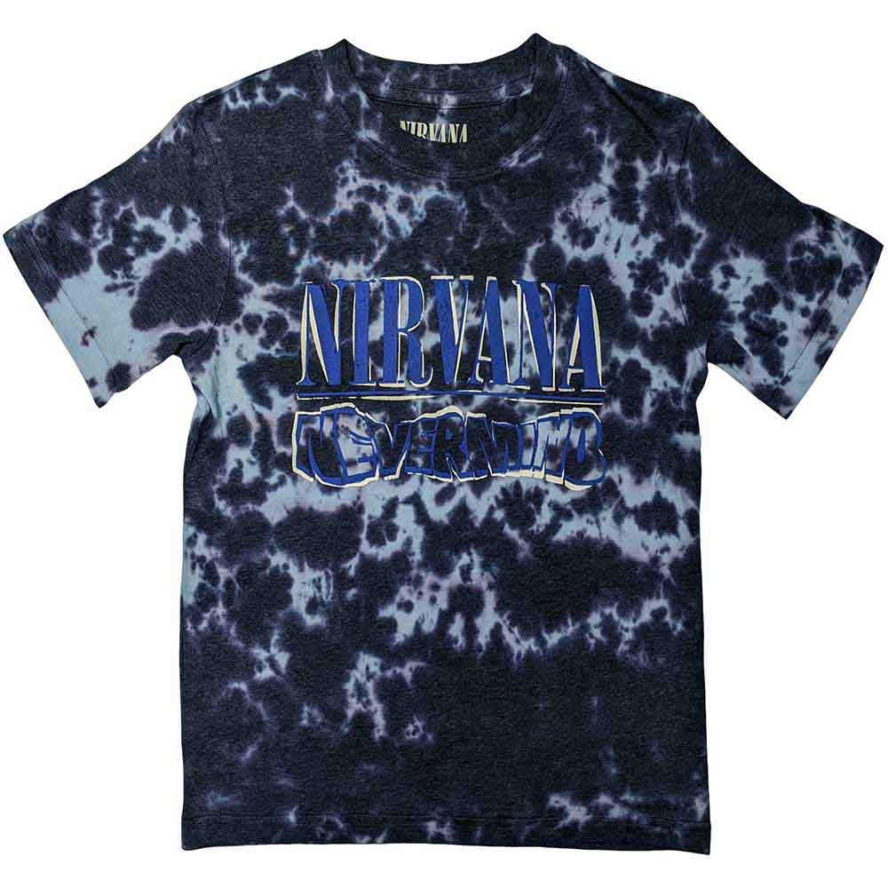 Nirvana "Nevermind Wavy Logo" Purple Dye T shirt