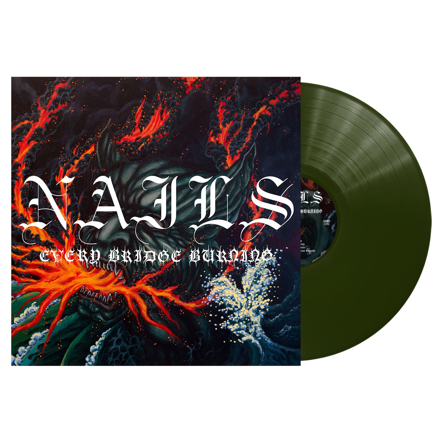 Nails "Every Bridge Burning" Forest Green Vinyl