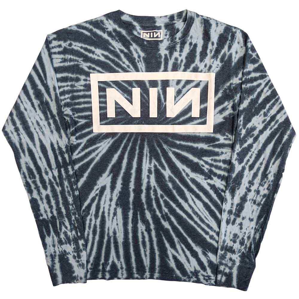 Nine Inch Nails Logo Dip Dye Long Sleeve T Shirt Earache Records Ltd Nine inch nails logo dip dye long sleeve t shirt earache records ltd