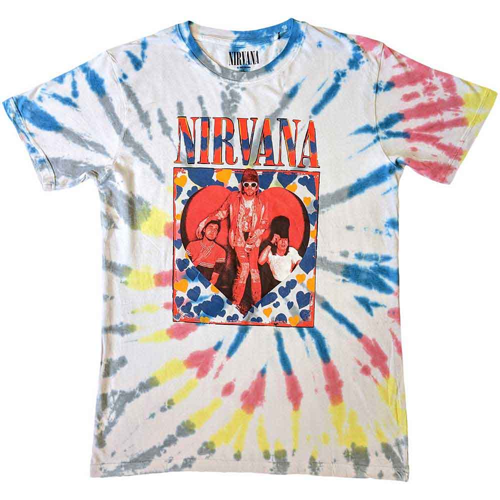 Nirvana "Heart" White Tie Dye T shirt