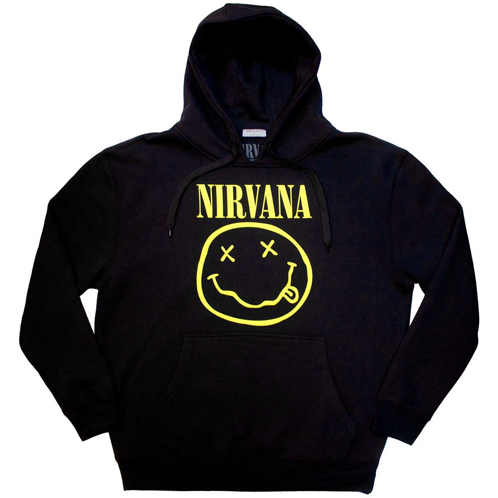 Nirvana "Classic Happy Face" Black Pullover Hoodie