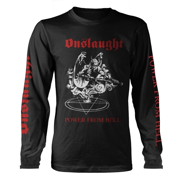 Onslaught "Power From Hell" Black Long Sleeve T shirt