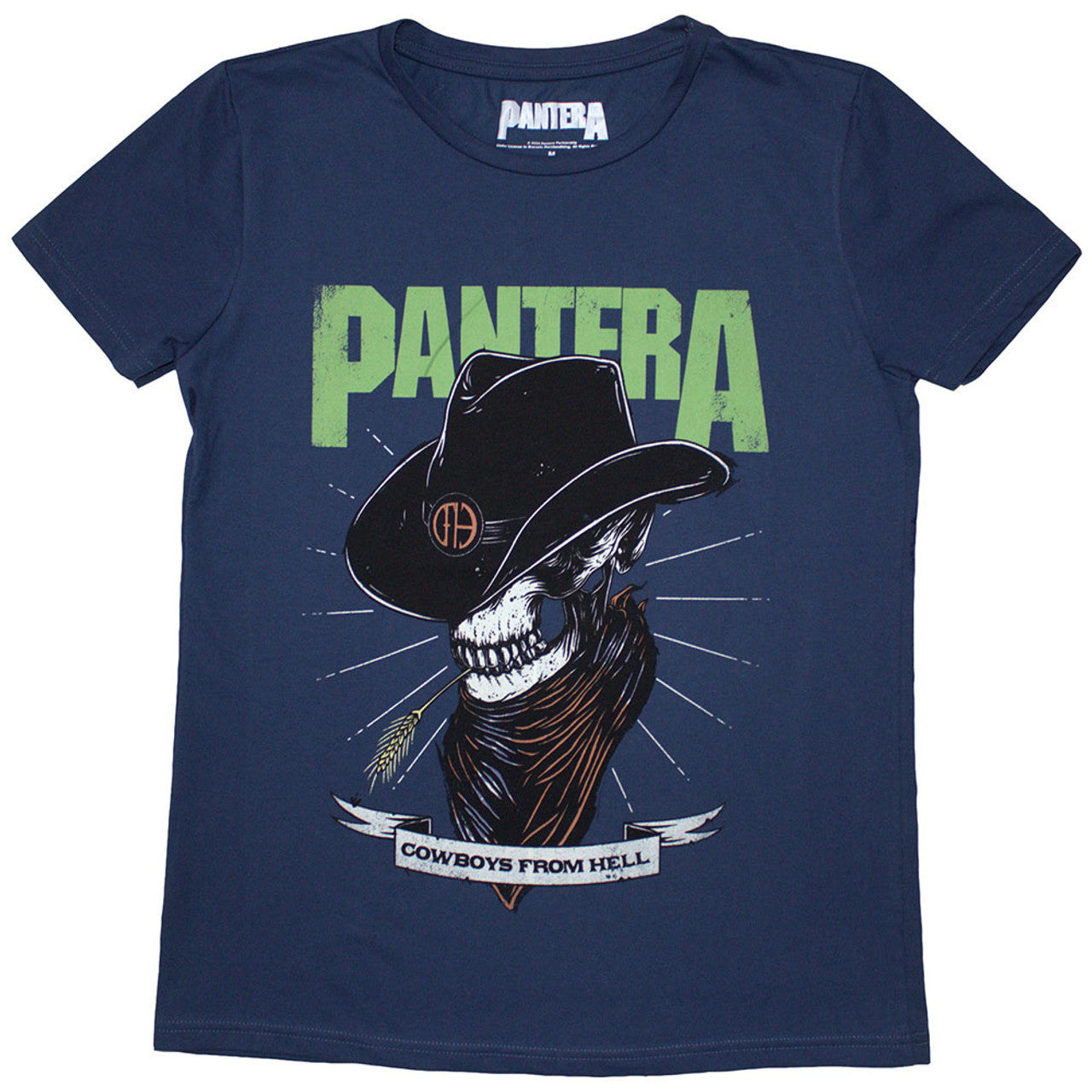 Pantera "Skeleton Cowboy" Blue Women's T shirt