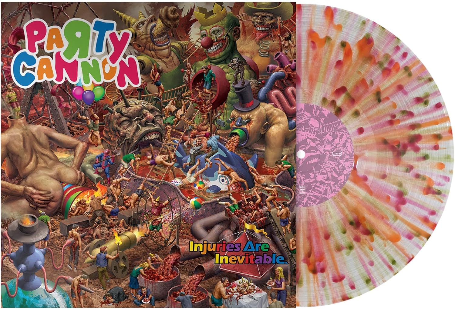Party Cannon "Injuries Are Inevitable" Splatter Vinyl - PRE-ORDER