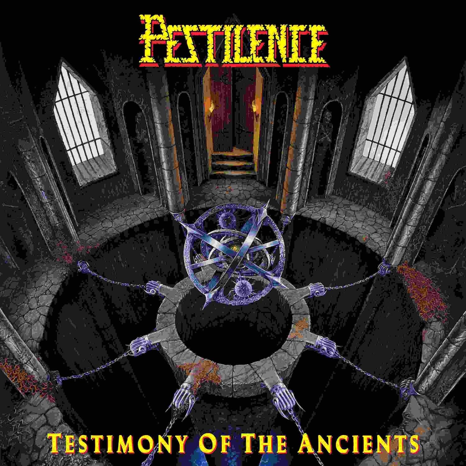 Pestilence "Testimony Of The Ancients" Yellow in Blue Vinyl