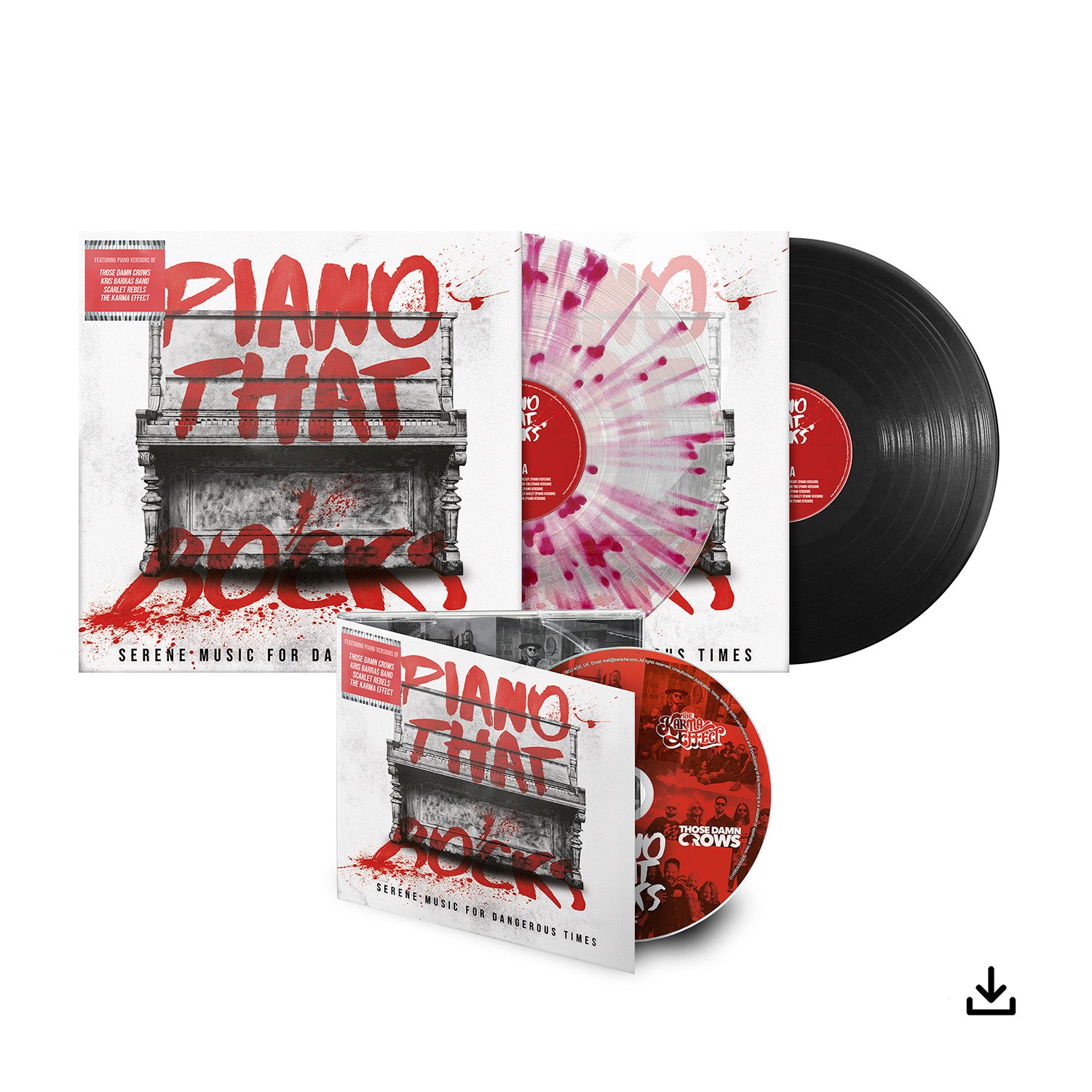 Var. "Piano That Rocks" Completist Bundle - Colour Vinyl, Black Vinyl, Digipak CD & Download - PRE-ORDER