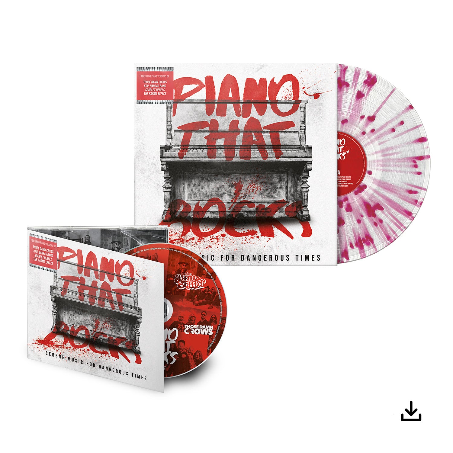 Var. "Piano That Rocks" Audiophile Bundle - Colour Vinyl, Digipak CD & Download - PRE-ORDER