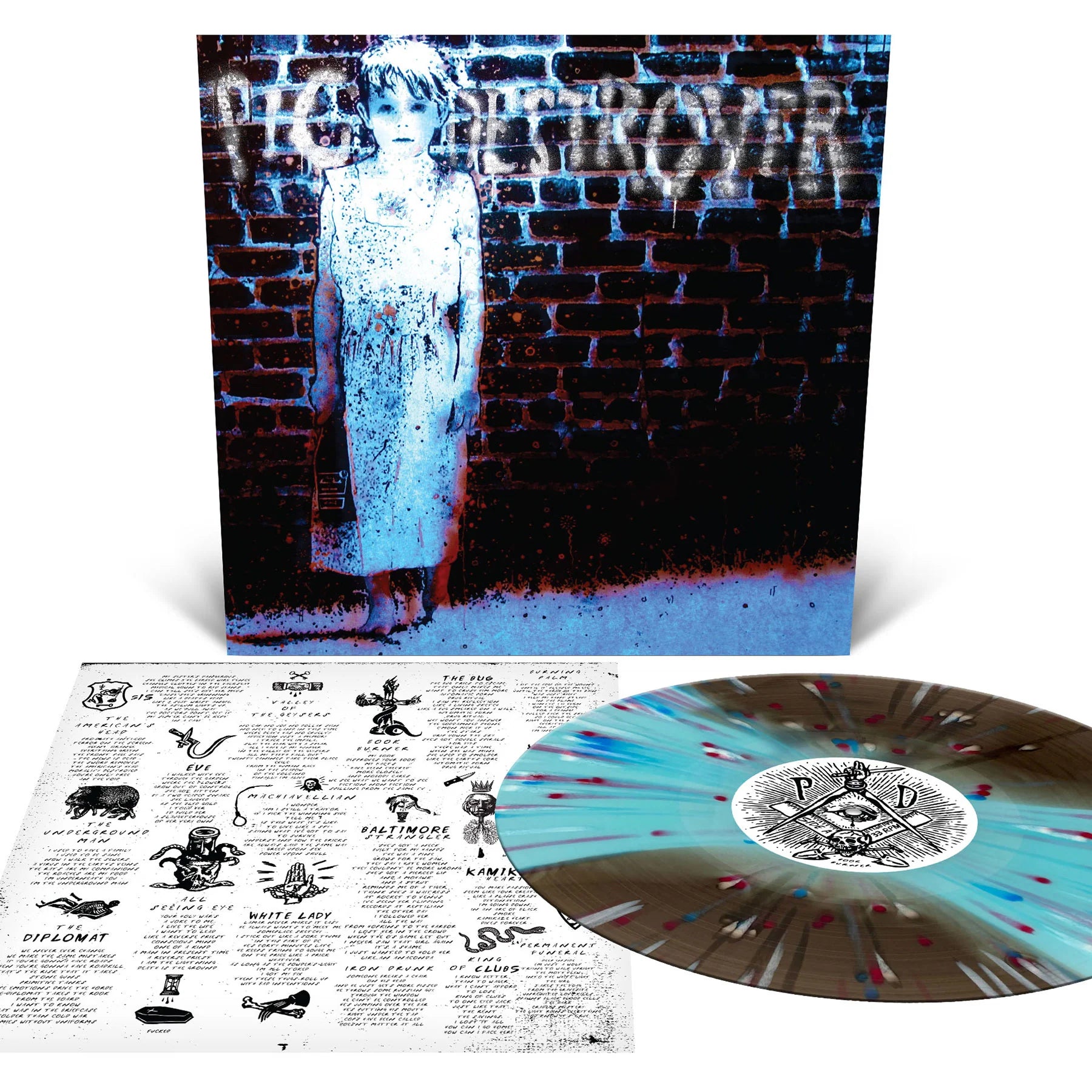 Pig Destroyer "Book Burner" Stripe with Splatter Vinyl