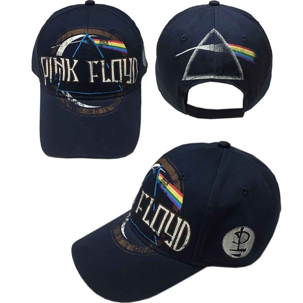 Pink Floyd "Dark Side Of The Moon Distressed" Navy Blue Baseball Cap