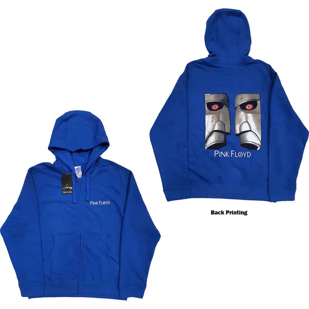 Pink Floyd "Metal Heads Close Up" Blue Zip Hoodie