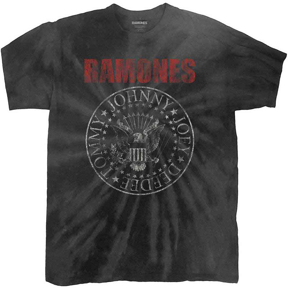 Ramones "Presidential Seal" Black Tie Dye T shirt