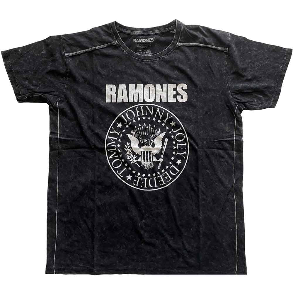 Ramones "Presidential Seal" Black Snow Wash T shirt