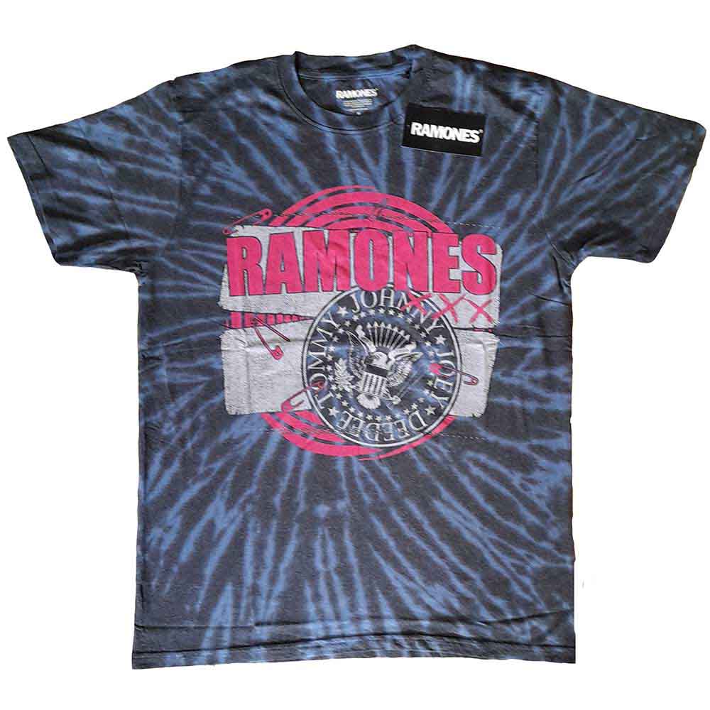 Ramones "Punk Patch" Blue Tie Dye T shirt