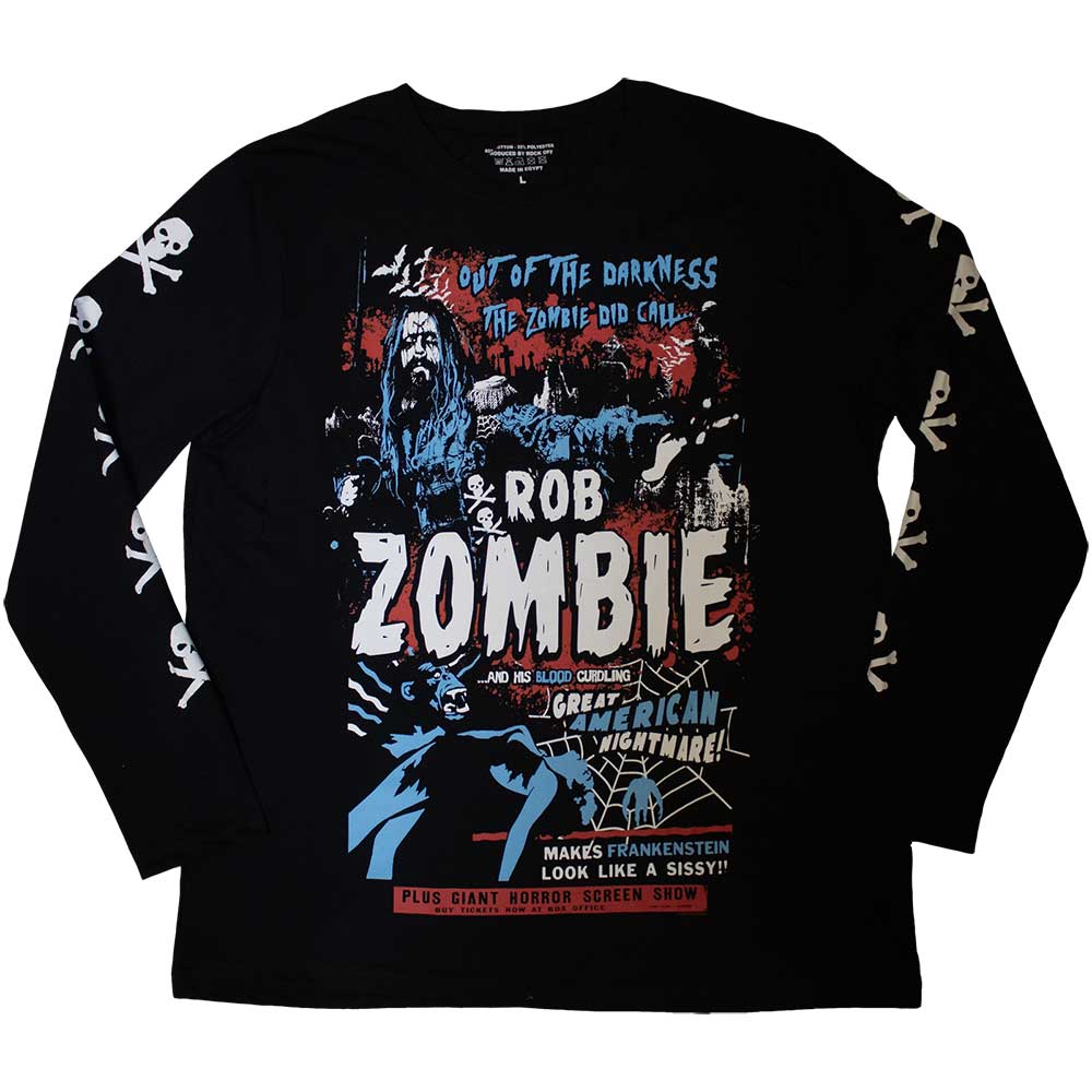 Rob Zombie "Zombie Call" Long Sleeve T shirt