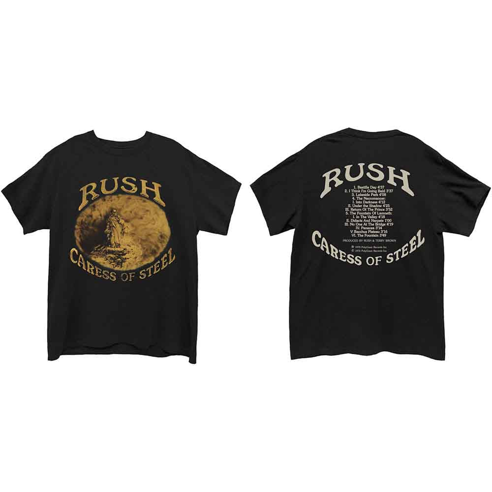 Rush "Caress Of Steel" Black T shirt