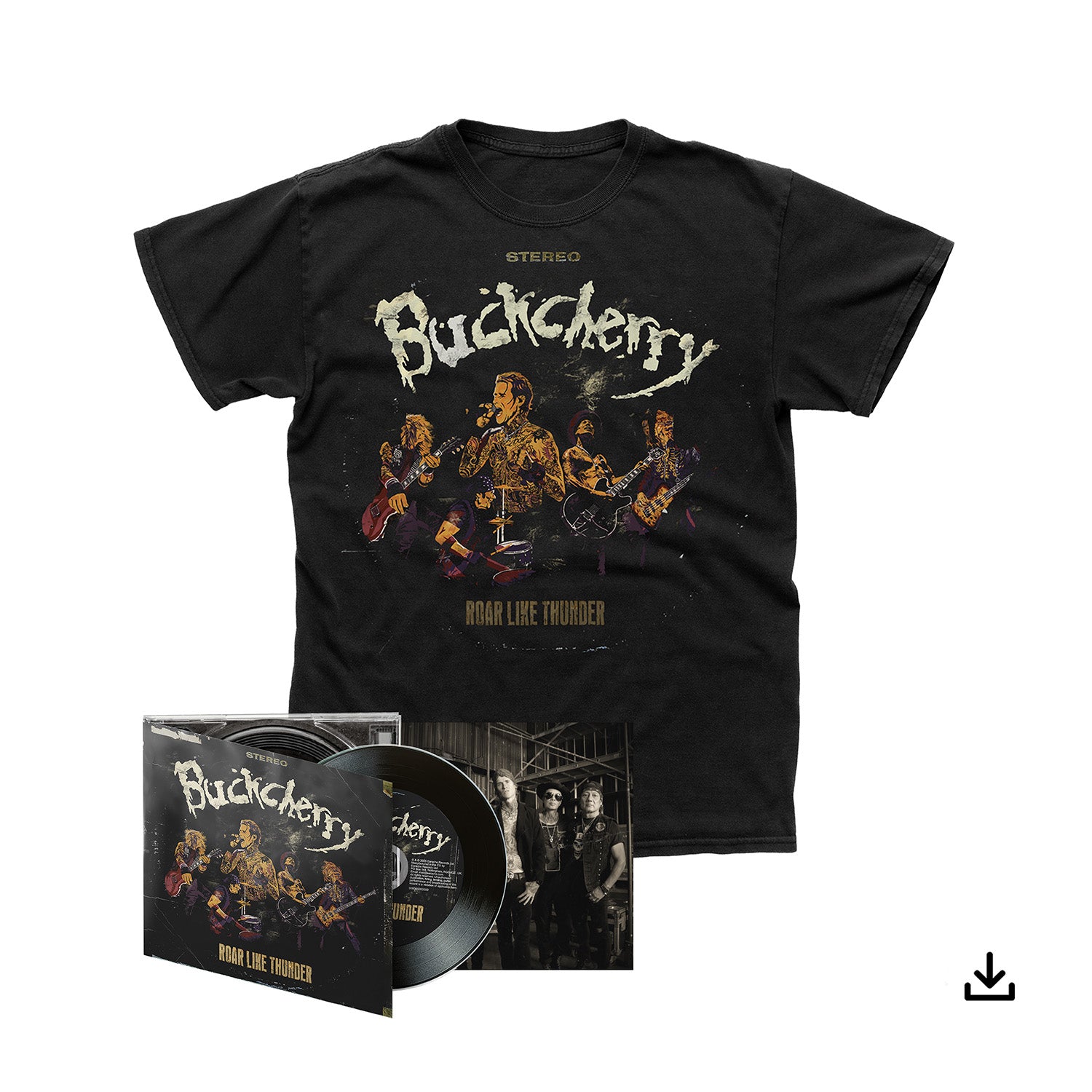 Buckcherry "Roar Like Thunder" Digipak CD w/ Hand Signed Photocard, T shirt & Download - PRE-ORDER