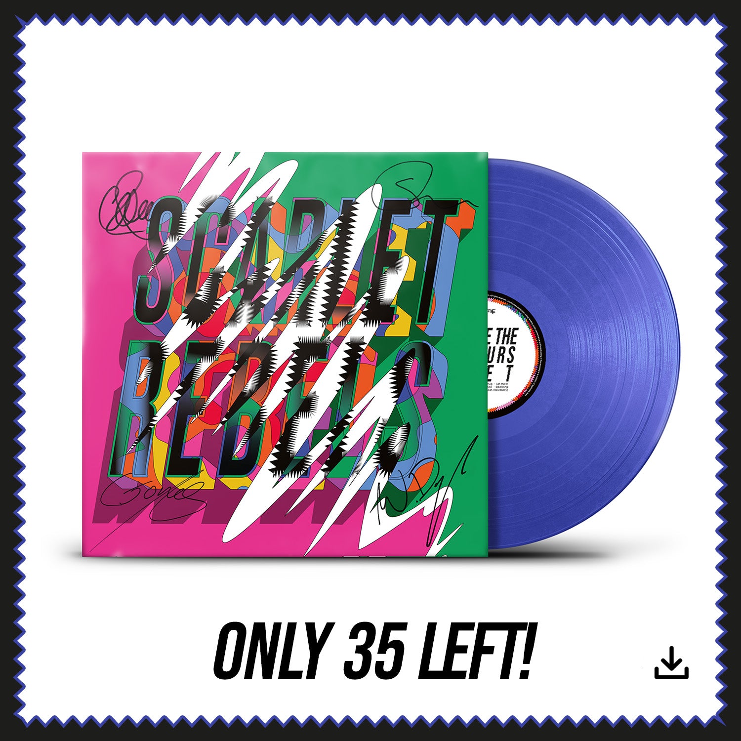 Scarlet Rebels "Where The Colours Meet" SIGNED Blue Vinyl & Download