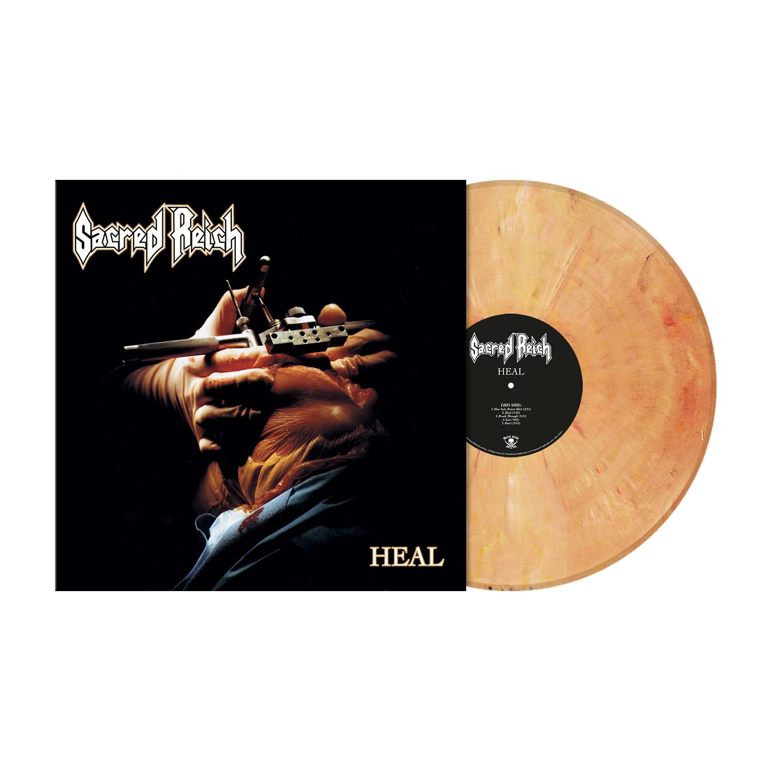 Sacred Reich "Heal" Light Red Orange Marbled Vinyl (Ltd to 700)