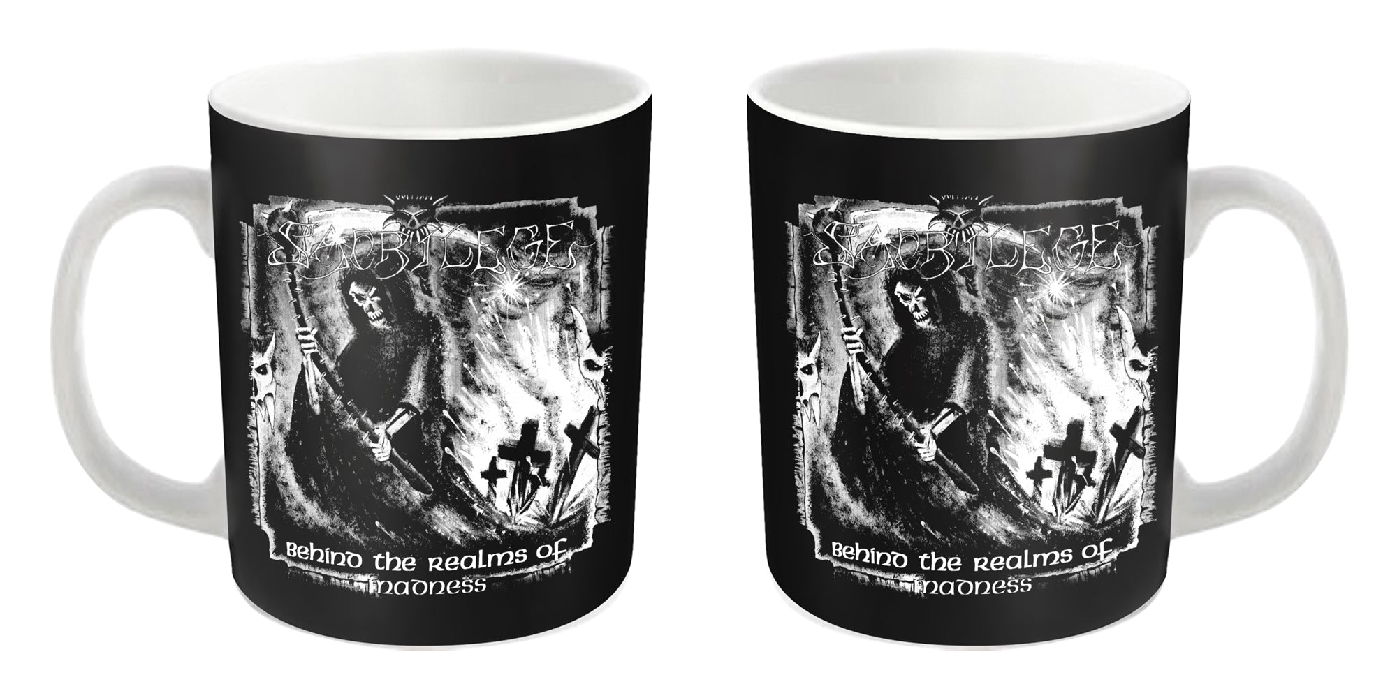 Sacrilege "Behind The Realms Of Madness" White Mug