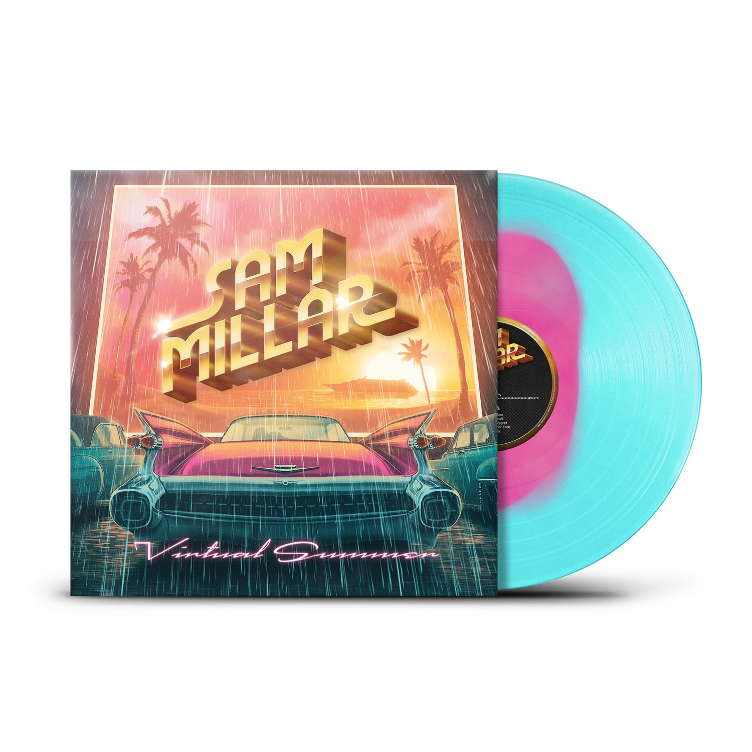 Sam Millar "Virtual Summer" Pink in Blue Vinyl & Download (Ltd to 300 Copies) - PRE-ORDER