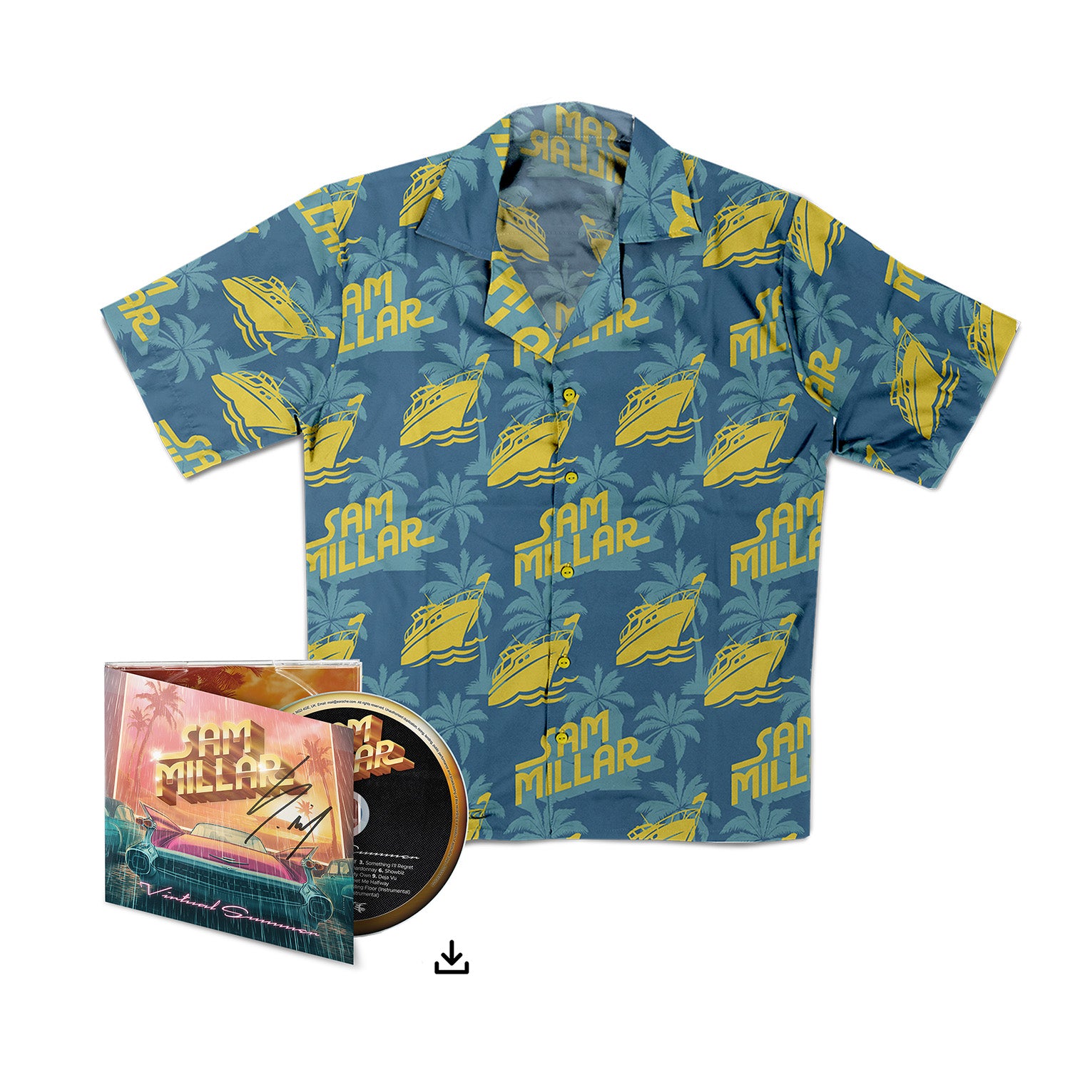 Sam Millar "Virtual Summer" Signed CD, Hawaiian Shirt & Download - PRE-ORDER