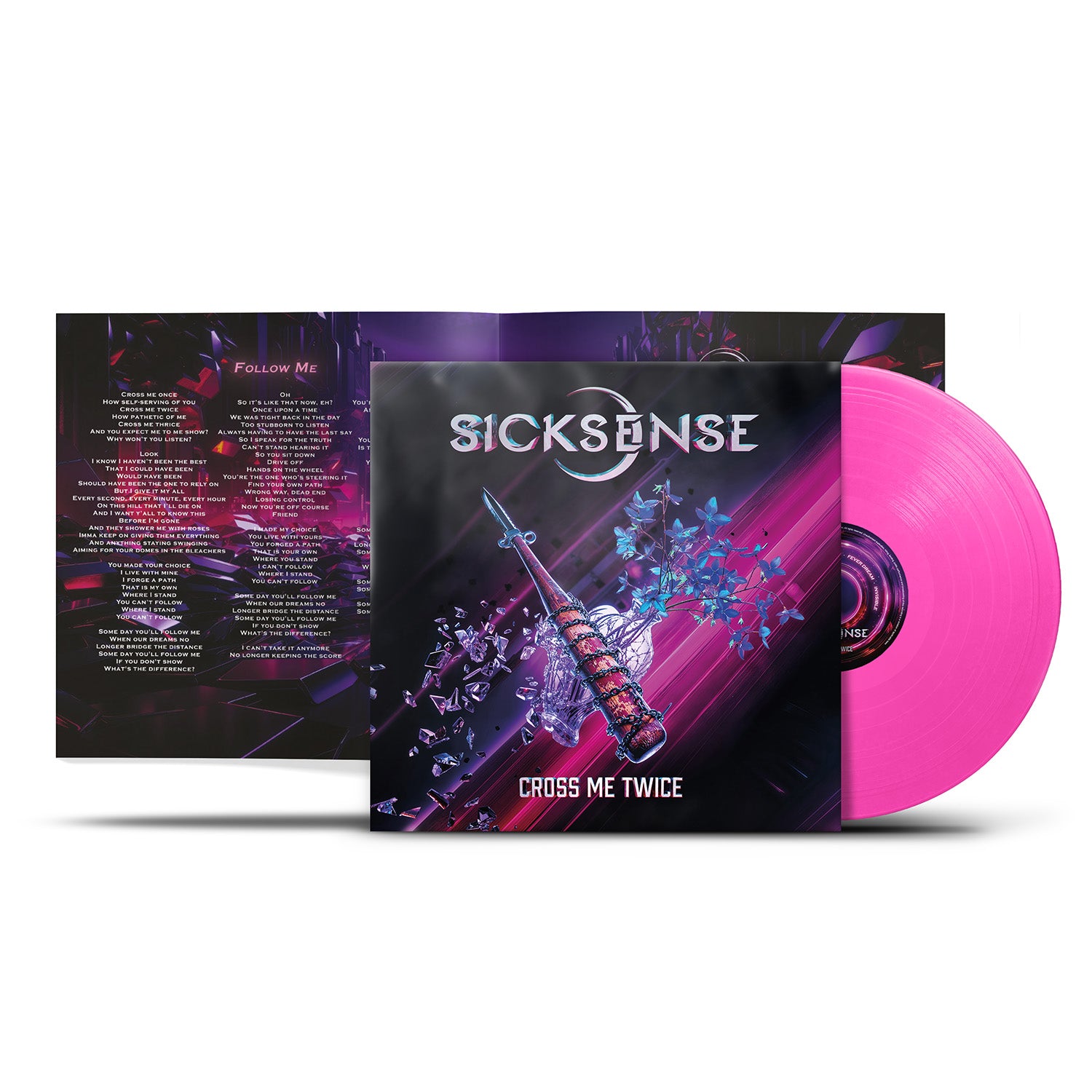 Sicksense "Cross Me Twice" Pink Vinyl w/ SIGNED Booklet & Download - PRE-ORDER