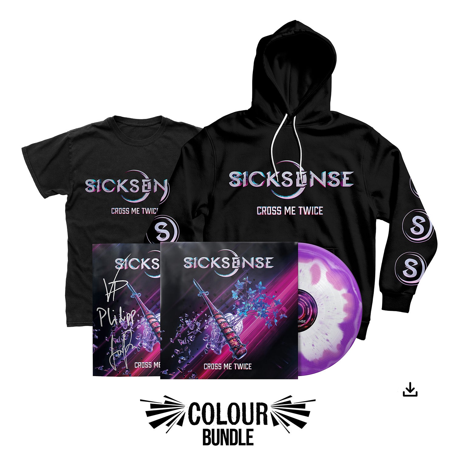 Sicksense "Cross Me Twice" Signed Merge Vinyl, T shirt, Hoodie & Download - PRE-ORDER