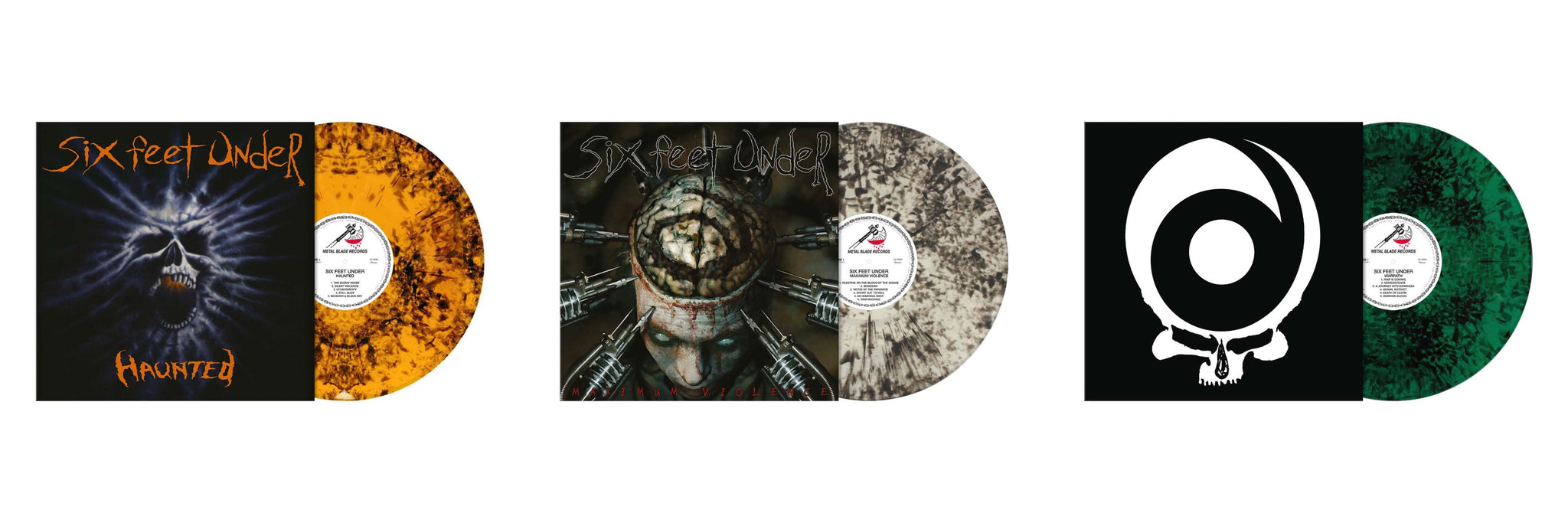 Six Feet Under Blackdust Vinyl Bundle - 'Haunted', 'Maximum Violence' and 'Warpath'