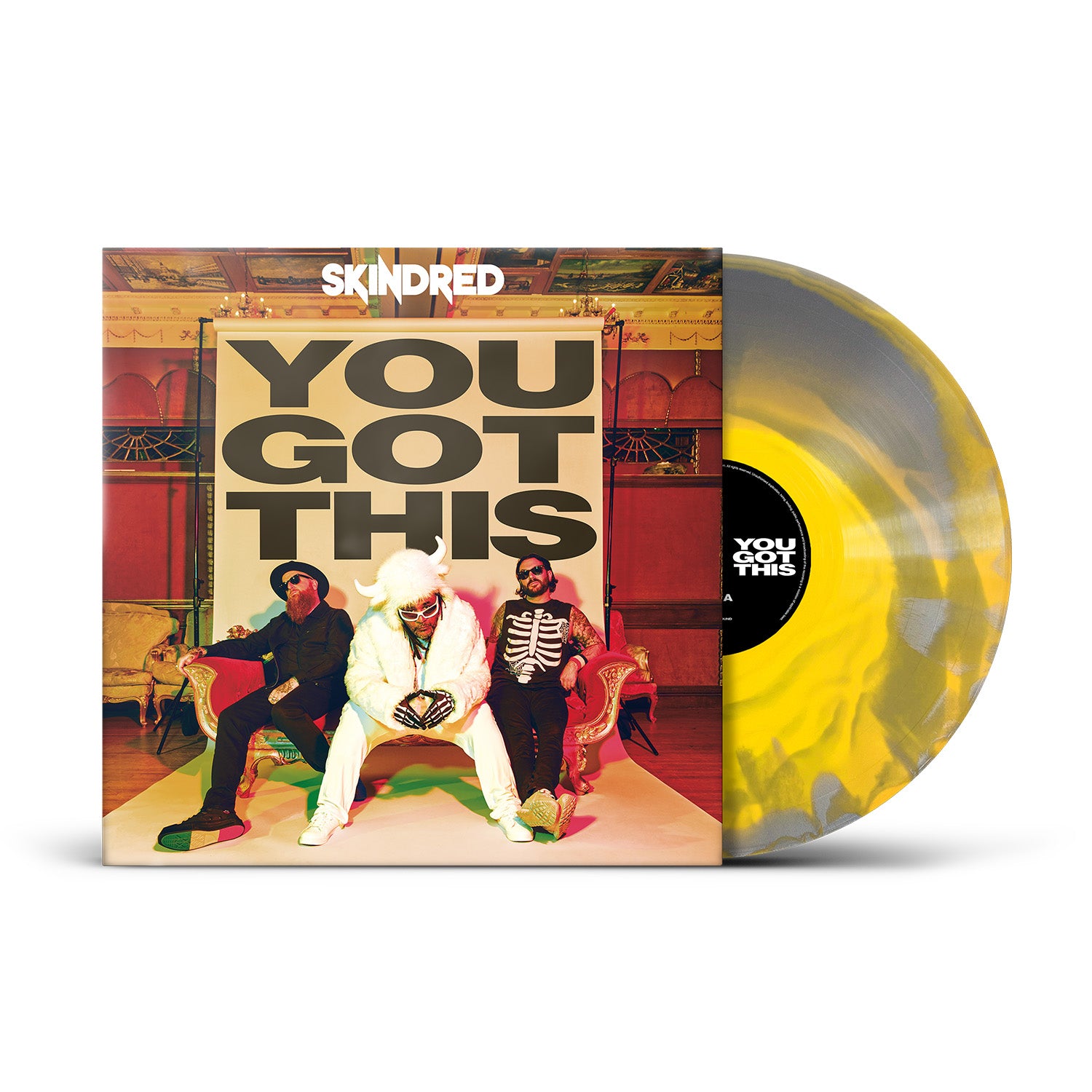 Skindred "You Got This" Silver / Yellow Merge Vinyl (500 only) - PRE-ORDER (Early Bird Price)