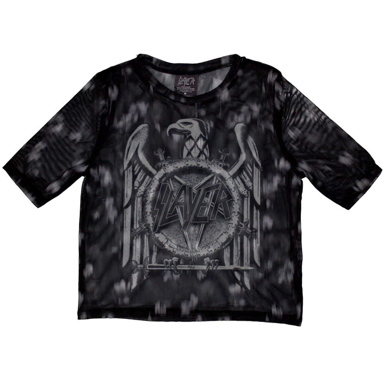 Slayer "Mono Eagle" Mesh Crop Top