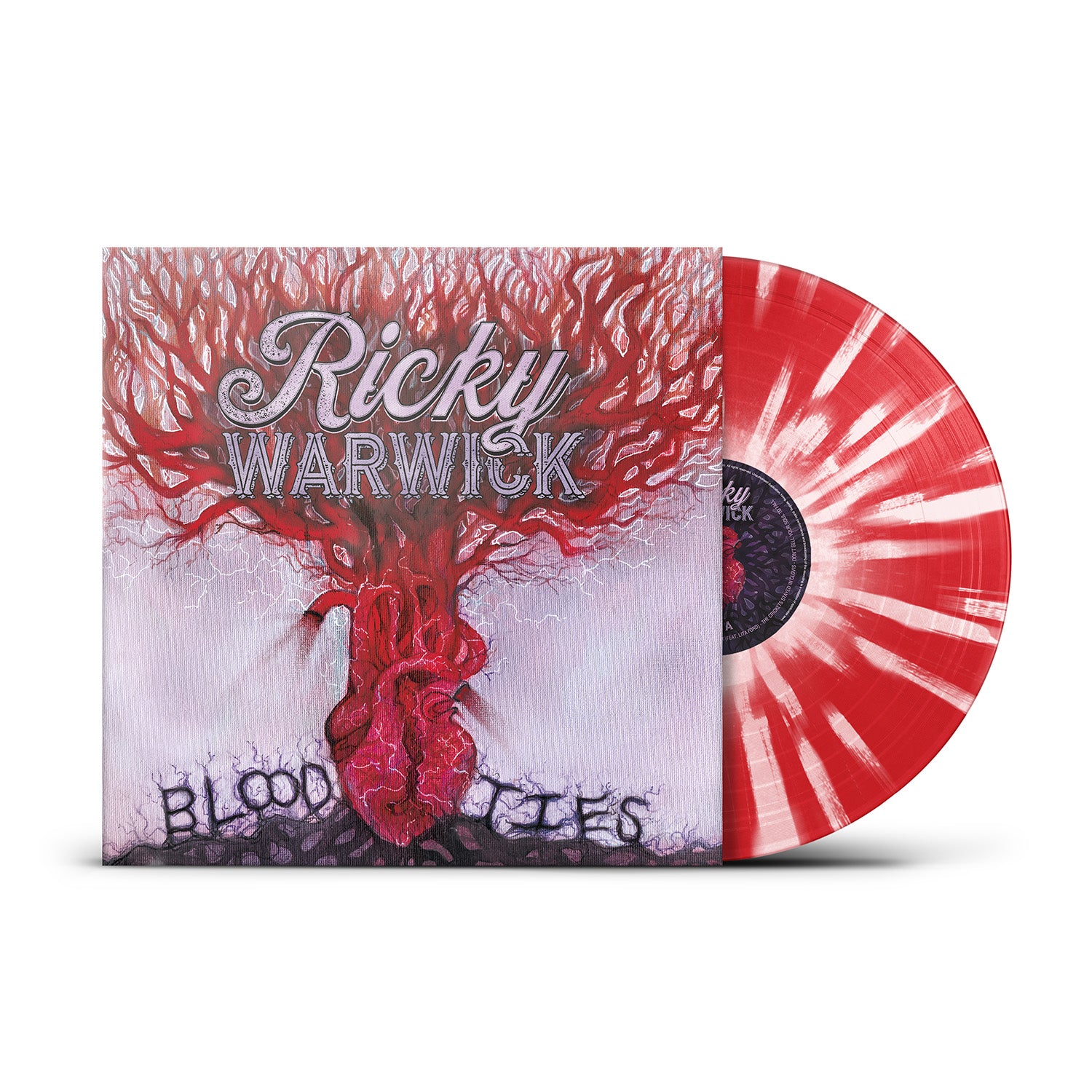 Ricky Warwick "Blood Ties" Red w/ Heavy White Splatter Vinyl & Download - PRE-ORDER