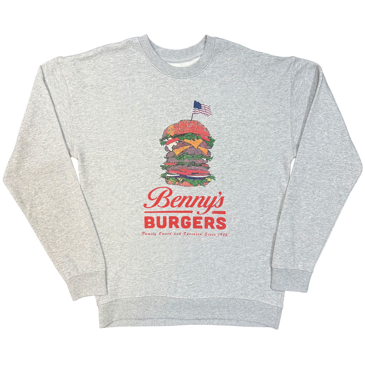 Stranger Things "Benny's Burgers" Grey Sweatshirt