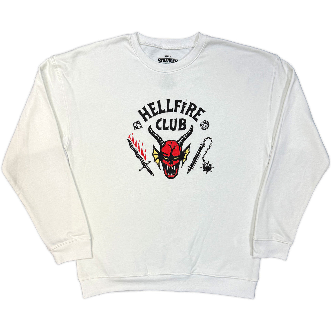 Stranger Things "Hellfire Club" White Sweatshirt