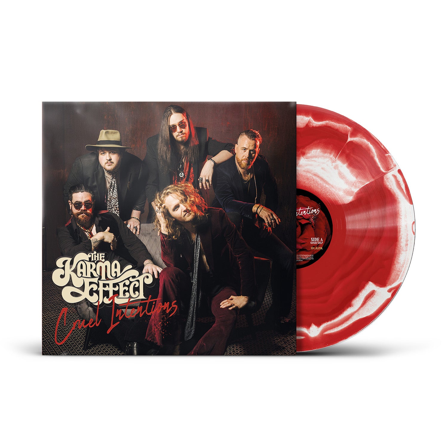 The Karma Effect "Cruel Intentions" Red / White Merge Vinyl w/ Alt Cover - PRE-ORDER (Early Bird Price)