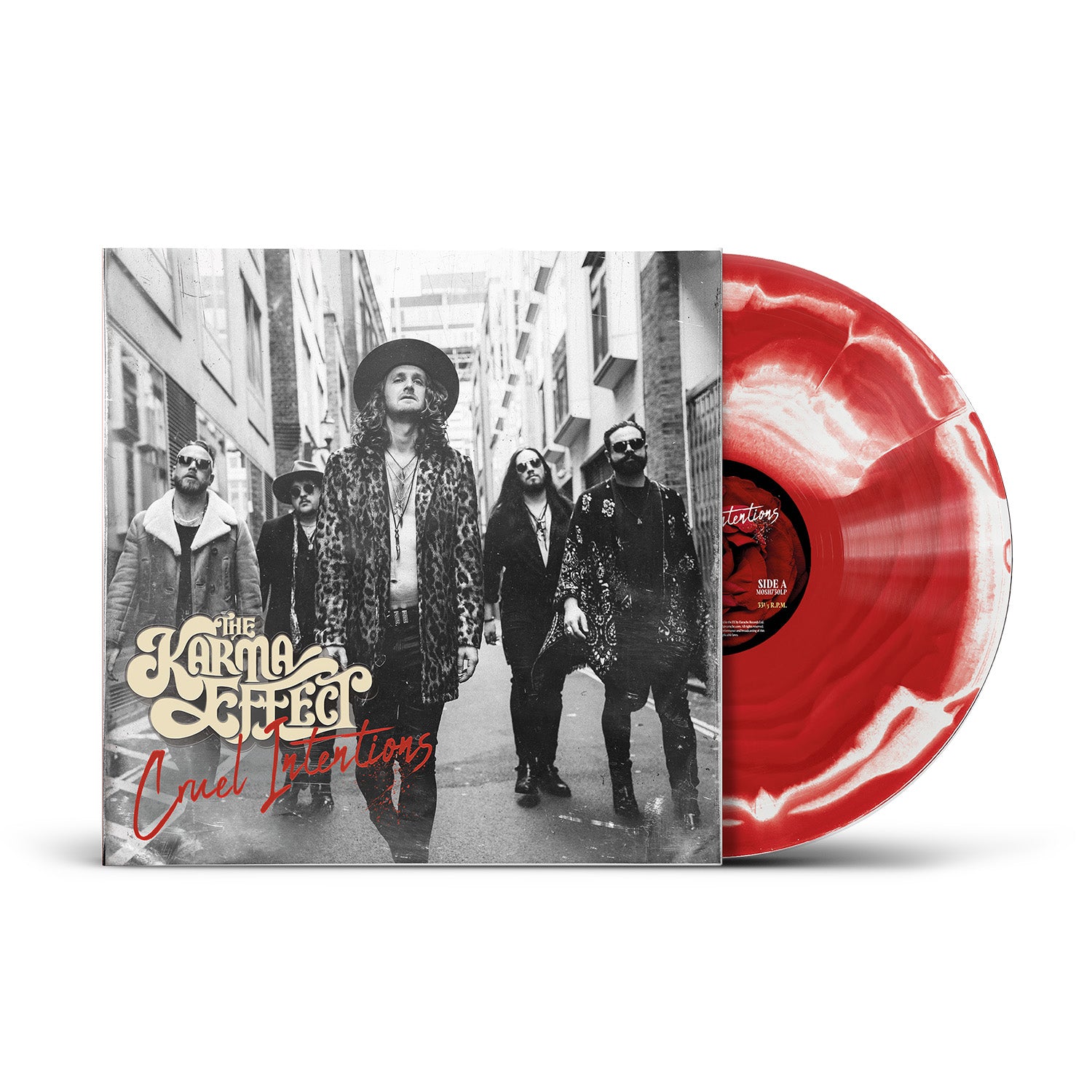 The Karma Effect "Cruel Intentions" Red / White Merge Vinyl w/ Black & White Cover - PRE-ORDER (Early Bird Price)