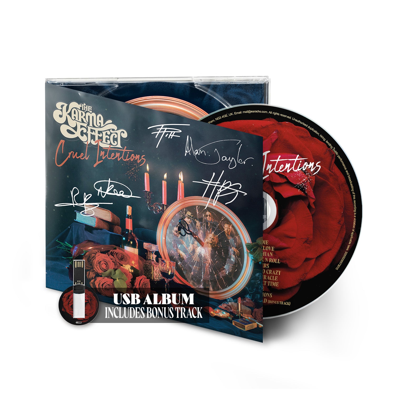The Karma Effect "Cruel Intentions" SIGNED Digipak CD & USB - PRE-ORDER (Early Bird Price)