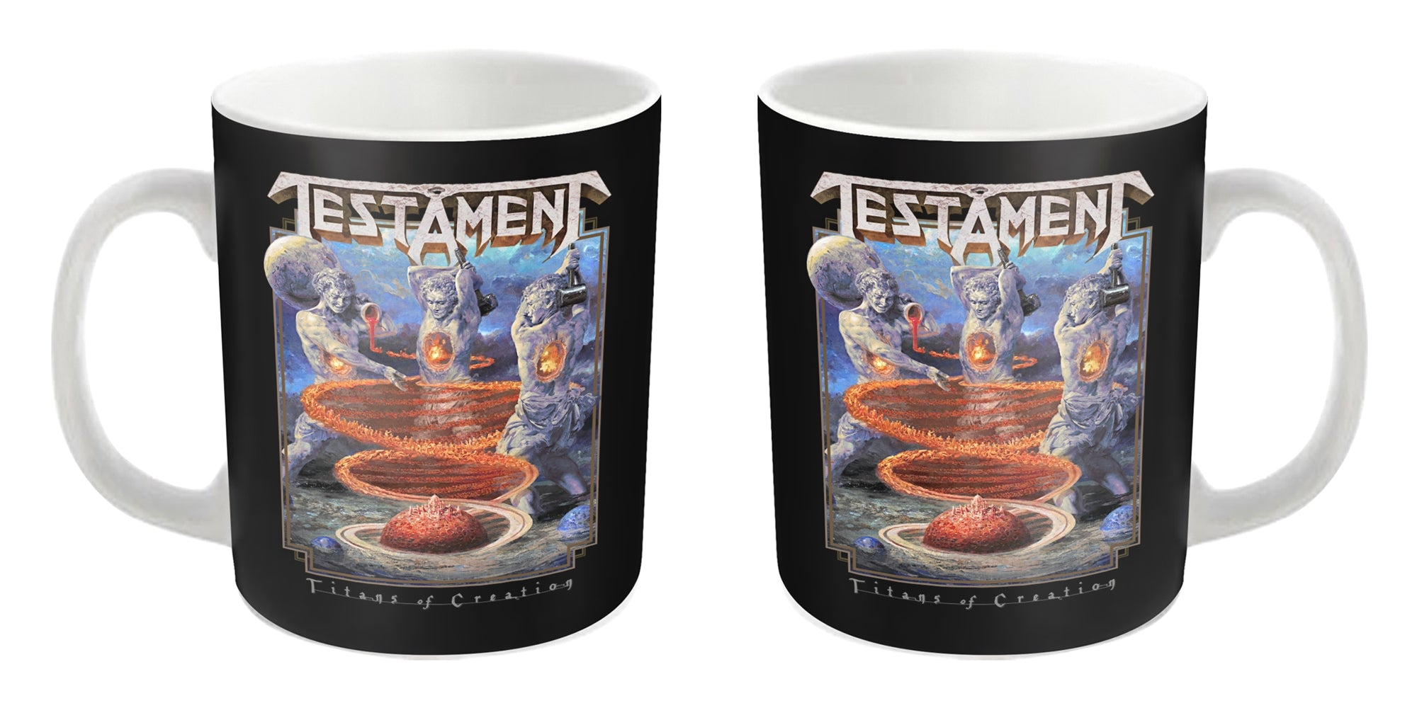 Testament "Titans Of Creation" White Mug