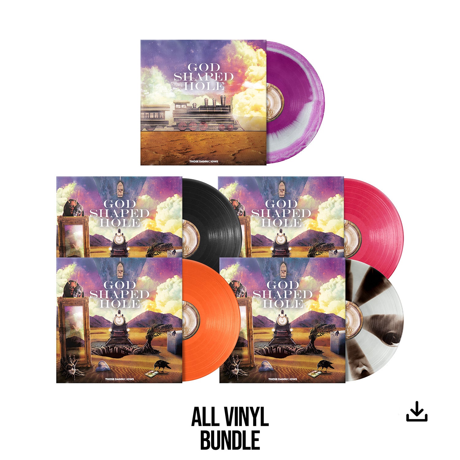 Those Damn Crows "God Shaped Hole" All Vinyl Bundle & Download - PRE-ORDER