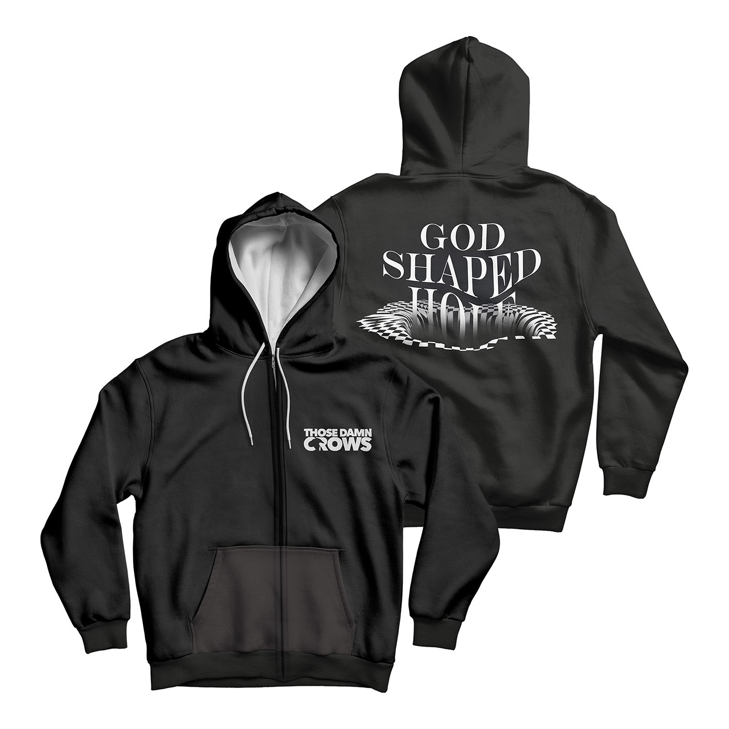 Those Damn Crows "God Shaped Hole" Zip Hoodie - PRE-ORDER