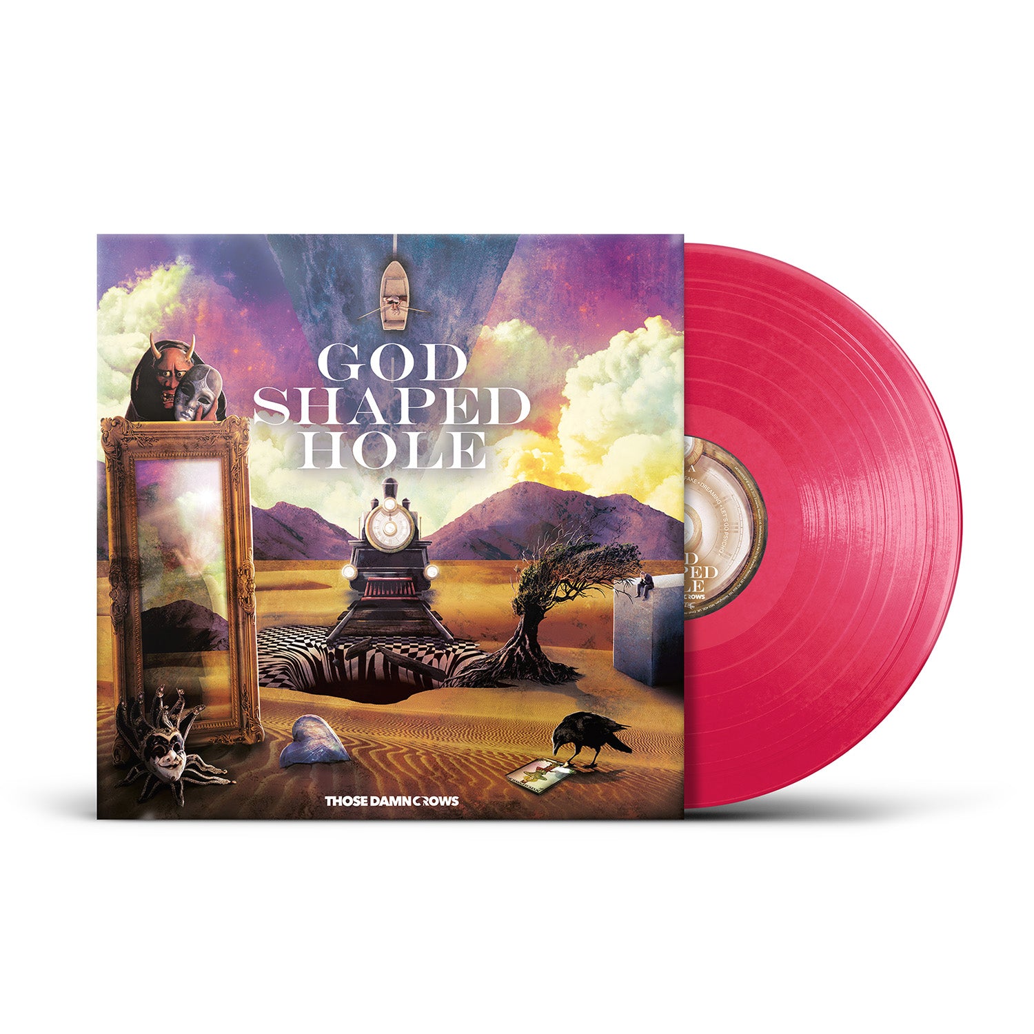 Those Damn Crows "God Shaped Hole" Hot Pink Vinyl w/ 12 Page Booklet & Download (Ltd to 300 copies) - PRE-ORDER