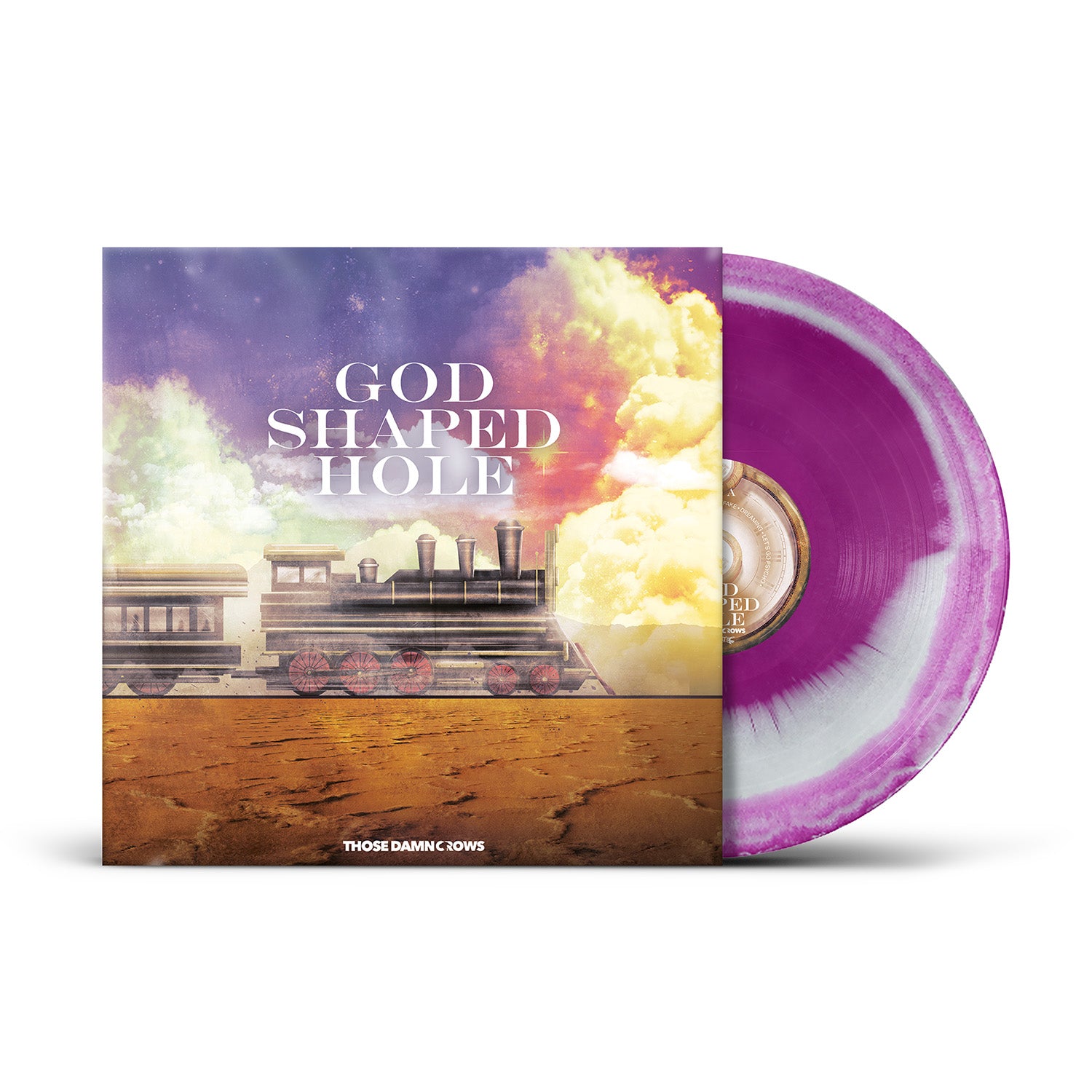 Those Damn Crows "God Shaped Hole" Purple / White Merge Vinyl w/ 12 Page Booklet & Download (Ltd to 500 copies) - PRE-ORDER