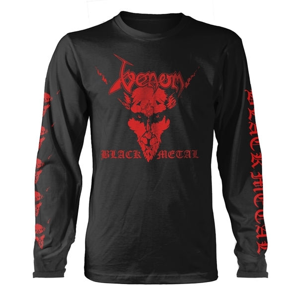 Venom "Black Metal - Red Print" Long Sleeve T shirt
