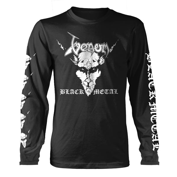 Venom "Black Metal - White Print" Long Sleeve T shirt
