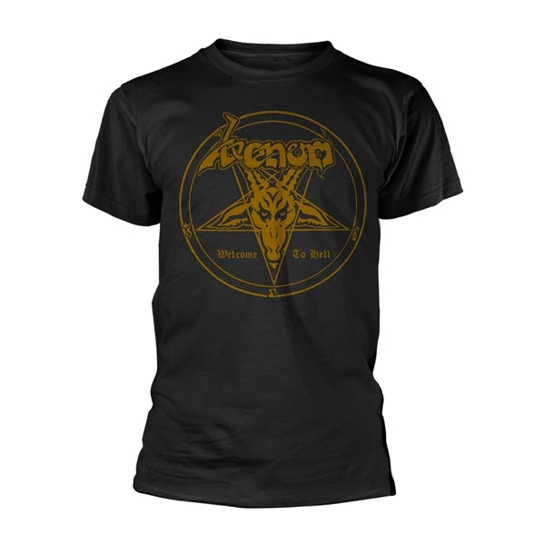 Venom "Welcome To Hell - Gold Print" T shirt