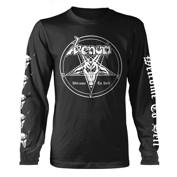 Venom "Welcome To Hell - White Print" Long Sleeve T shirt