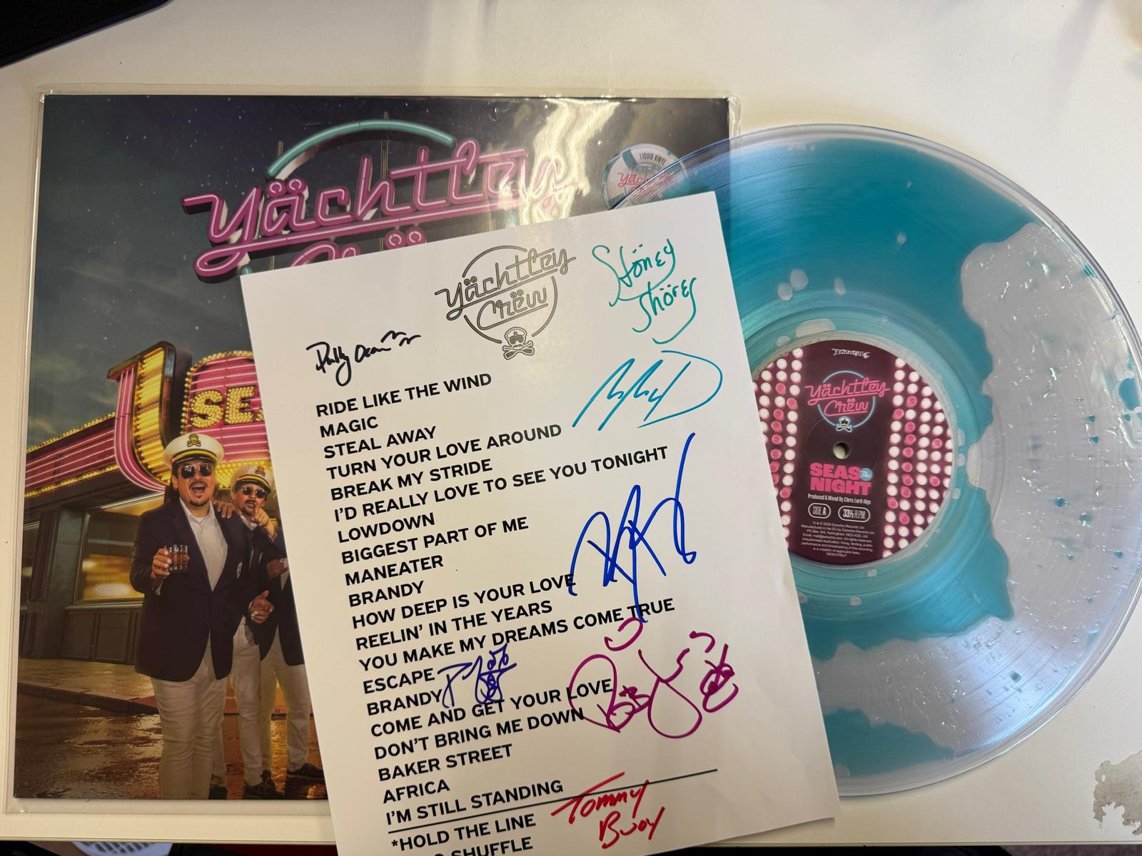 Yachtley Crew "Seas The Night" Ocean Filled Vinyl & Download with Signed Set List (100 copies only!) - PRE-ORDER