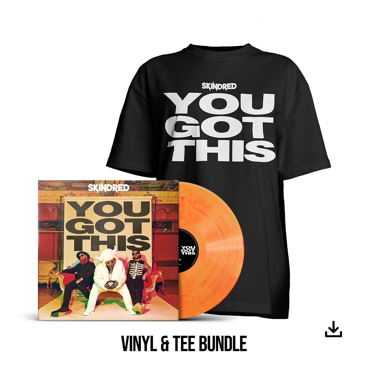 Skindred "You Got This" Red / Clear Marble Vinyl, Download & T shirt (Men's or Women's) - PRE-ORDER (Early Bird Price)
