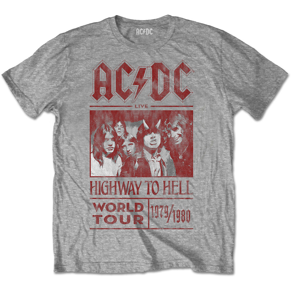 AC/DC "Highway To hell World Tour 1979/1980" Grey T shirt