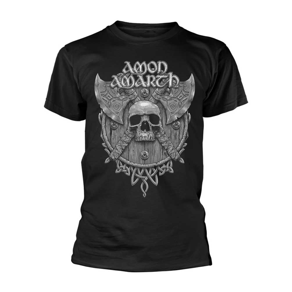 Amon Amarth "Grey Skull" Black T shirt