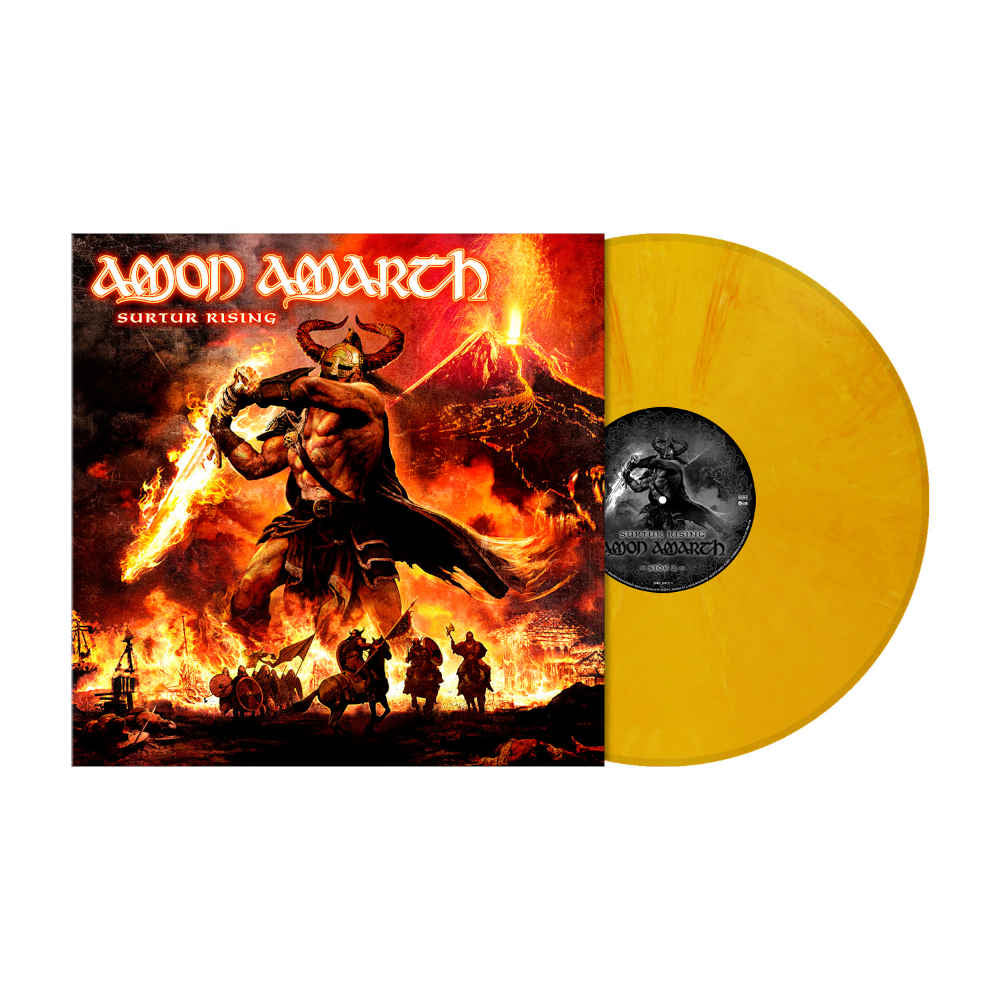 Amon Amarth "Surtur Rising" Sun Yellow Marbled Vinyl